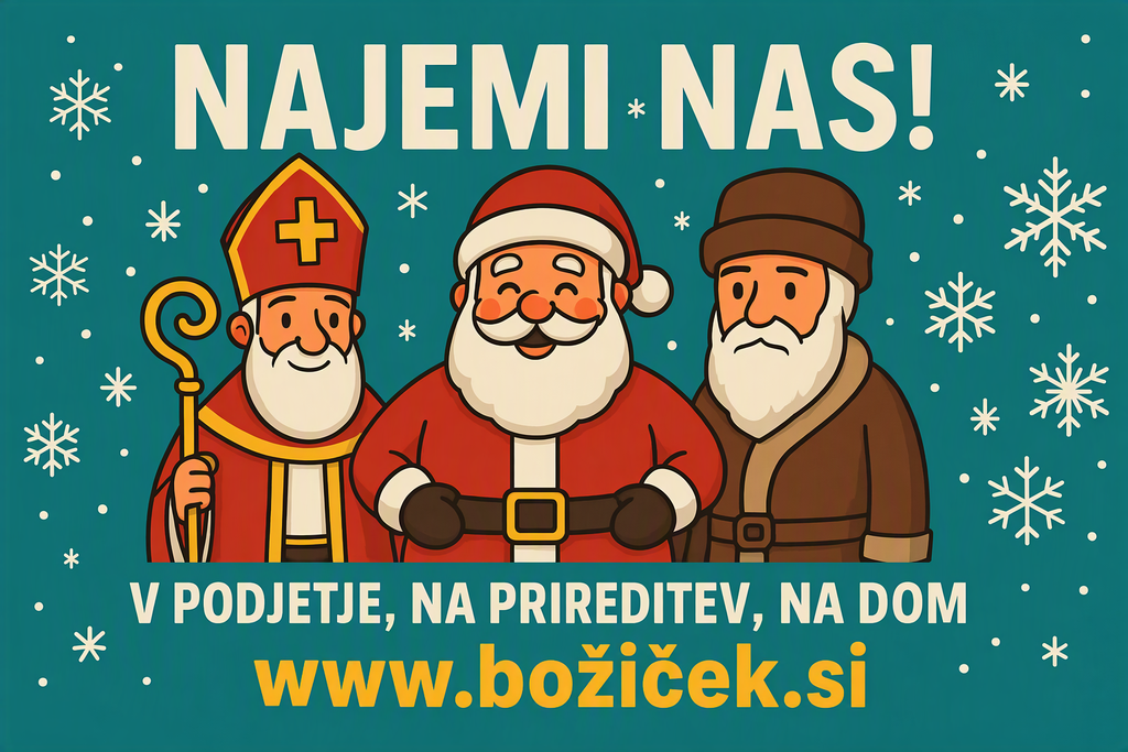 Božiček, dedek Mraz in Miklavž -  obisk na domu